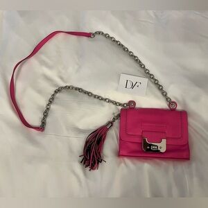 Diane Von Furstenberg Pink Leather Crossbody Bag